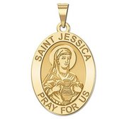 Saint Jessica Religious Oval Medal  EXCLUSIVE 