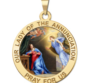 Our Lady of the Annunciation Religious Medal Color   EXCLUSIVE 