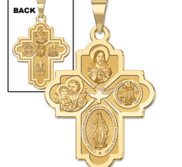 4 Way Cross Religious Medal   EXCLUSIVE 