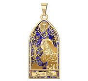 Saint Rita   Stained Glass Religious Medal  EXCLUSIVE 