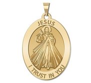 Divine Mercy Oval Religious Medal  EXCLUSIVE 