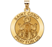 Saint Cono Round Religious Medal