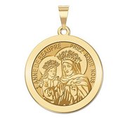 Saint Anne De BeauPre Round Religious Medal  EXCLUSIVE 