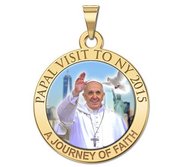 Pope Francis Papal NY Visit 2015    A Journey of Faith  Color Laser Medal