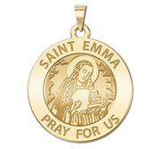 Saint Emma Round Religious Medal   EXCLUSIVE 