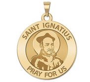 Saint Ignatius of Loyola Round Religious Medal   EXCLUSIVE 