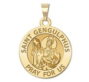 Saint Gengulphus Round Religious Medal  EXCLUSIVE 