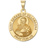 Saint Gerard of Villamagna Religious Round Medal  EXCLUSIVE 