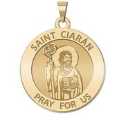 Saint Ciaran Round Religious Medal    EXCLUSIVE 