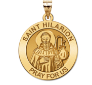 Saint Hilarion Round Religious Medal