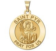 Saint Pyr Religious Medal  Round EXCLUSIVE 