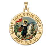 Saint James the Greater Religious Medal  Color EXCLUSIVE 