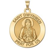 Saint Dwynwen Round Religious Medal  EXCLUSIVE 