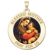  Blessed Mother  Virgin Mary Round Religious Medal   Color EXCLUSIVE 