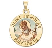 Saint Nicholas Religious Medal  Color EXCLUSIVE 