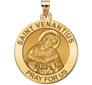 Saint Venatius Round Religious Medal   EXCLUSIVE 