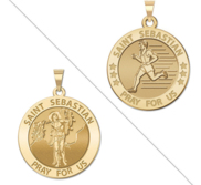 Male Track and Runner   Saint Sebastian Doubledside Sports Religious Medal  EXCLUSIVE 