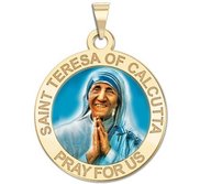 Saint Teresa of Calcutta Religious Medal  EXCLUSIVE  In Color