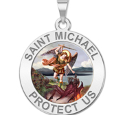 Saint Michael Religious Medal   Color EXCLUSIVE 