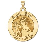 Saint Eve Round Religious Medal  EXCLUSIVE 