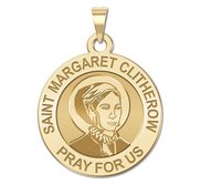 Saint Margaret Clitherow Round Religious Medal