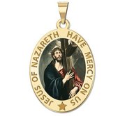 Jesus of Nazareth Religious Medal  Color EXCLUSIVE 