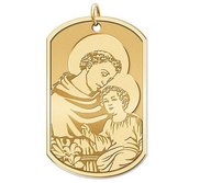 Saint Anthony   Dog Tag Religious Medal  EXCLUSIVE 