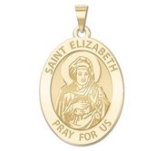 Saint Elizabeth  Mary s Cousin  Oval Religious Medal   EXCLUSIVE 