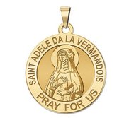 Saint Adele De La Vermandois Round Religous Medal    EXCLUSIVE 