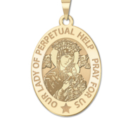 Our Lady of Perpetual Help Religious Medal  OVAL  EXCLUSIVE 