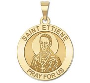 Saint Ettiene Religious Round Medal   EXCLUSIVE 