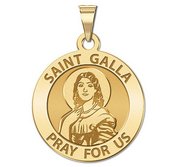 Saint Galla Round Religious Medal    EXCLUSIVE 