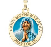 Saint Mother Teresa Religious Medal  EXCLUSIVE  In Color