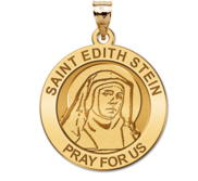 Saint Edith Stein Round Religious Medal