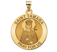 Saint Tamara Round Religious Medal  EXCLUSIVE 