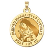 Saint Margaret of Castello Round Religious Medal