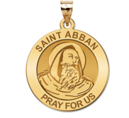 Saint Abban Round Religious Medal