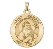 Saint Bernard of Menthon Round Religious Medal   EXCLUSIVE 