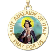 Saint Adelaide of Italy Round Religious Medal Color