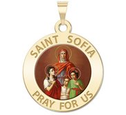 Saint Sofia w  Hope  Faith    Charity  Color Religious Medal  EXCLUSIVE 