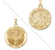 Baseball   Saint Sebastian Doubledside Sports Religious Medal  EXCLUSIVE 