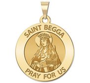 Saint Begga Round Religious Medal  EXCLUSIVE 