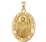 Saint David the King and Prophet Religious Medal   Oval  EXCLUSIVE 