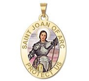 Saint Joan of Arc Religious Medal  color EXCLUSIVE 