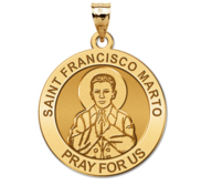 Saint Francisco Marto Round Religious Medal  EXCLUSIVE 