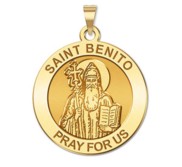 Saint Benito Round Religious Medal