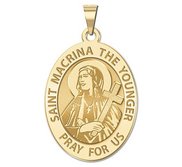 Saint Macrina the Younger Religious Medal   Oval  EXCLUSIVE 