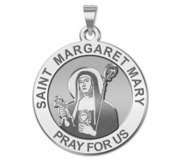 Saint Margaret Mary Round Religious Medal