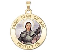 Saint Joan of Arc Religious Medal   color EXCLUSIVE 