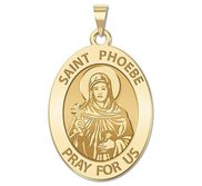 Saint Phoebe Oval Religious Medal  Round EXCLUSIVE 